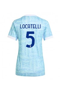 Juventus Manuel Locatelli #5 Voetbaltruitje Uit tenue Dames 2025-26 Korte Mouw